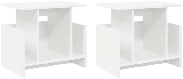vidaXL TV-Ständer 2 pcs Weiß 50 x 35 x 45 cm Holzwerkstoff 891001