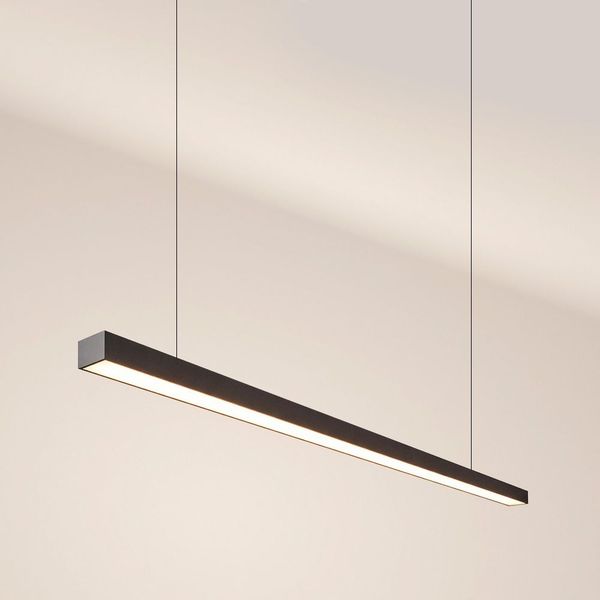 s.luce Oris LED-Linienleuchte Büro-Pendellampe XL nach Maß 4000K Schwarz 200cm