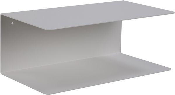 Wandregal >Joliet< (2er-Set) in weiss, Stahl - 35x14x20cm (BxHxT)