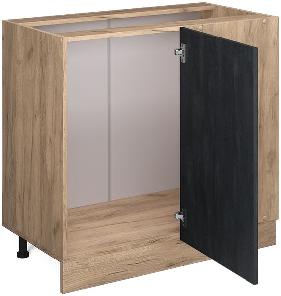 Vicco Küchenschrank Küchenzeile R-Line, Schwarz Beton, Eckschrank 86 cm, AP Anthrazit Bild 4