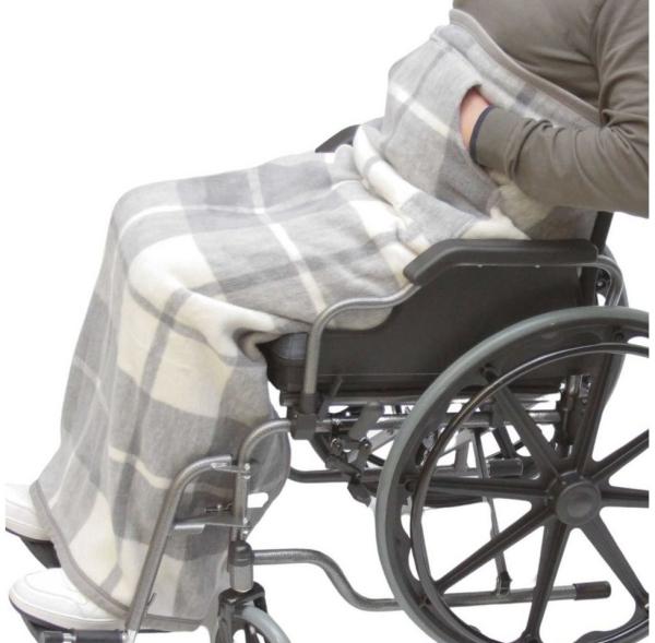 Outdoordecke Rollstuhldecke DECKE für ROLLSTUHL Beindecke Rollstuhlfahrer Kniedecke, Seniori, 1. Grau - Gitter