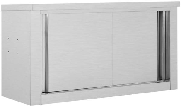 vidaXL Wandhängeschrank mit Schiebetüren 90×40×50 cm Edelstahl 51052