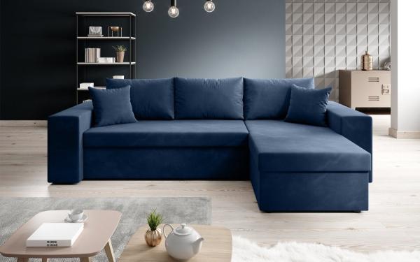 Luxusbetten24 Schlafsofa Designer Sofa Denver, mit Stauraum und Schlaffunktion