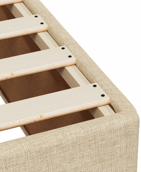 vidaXL Boxspringbett mit Matratze Creme 120x200 cm Stoff 3290460 Bild 10