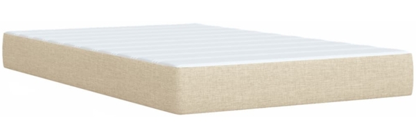vidaXL Boxspringbett mit Matratze Creme 120x200 cm Stoff 3290460 Bild 5