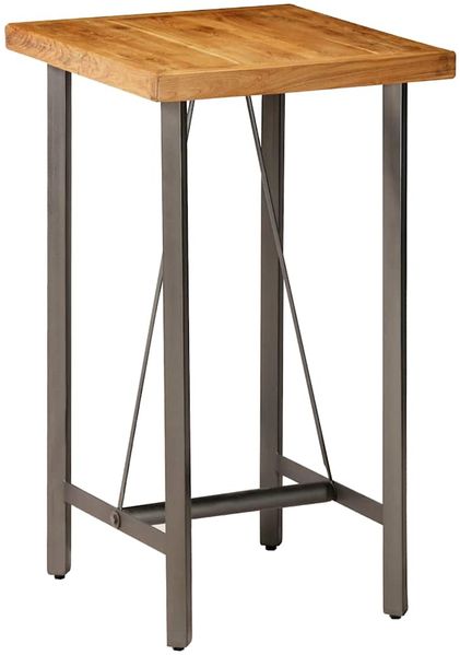 Bartisch, Stehtisch, Bistrotisch Recyceltes Massivholz Teak 60x60x107 cm