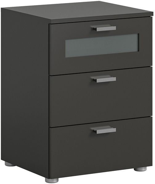 Nachtkommode >Xeno< in Grau - 45x60x40 (BxHxT)