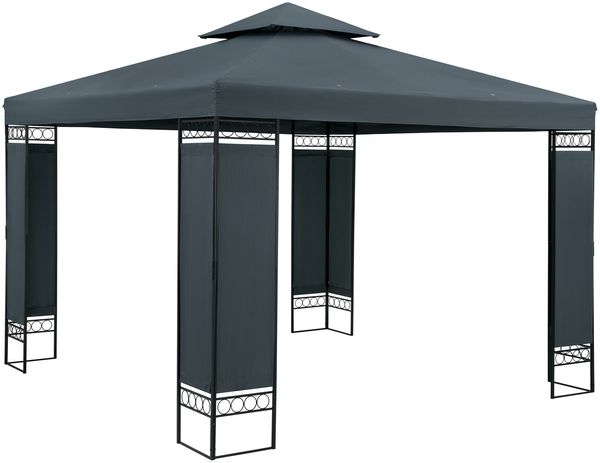 Deuba 'Lorca' Pavillon, wasserabweisend, Stahl / Polyester anthrazit, 3x3 m