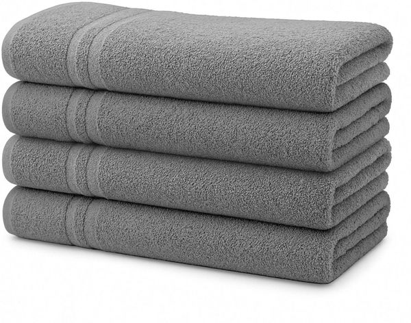 4er-Set Handtücher 50x100cm Anthrazit100% Baumwolle 450g/m² extra saugfähig