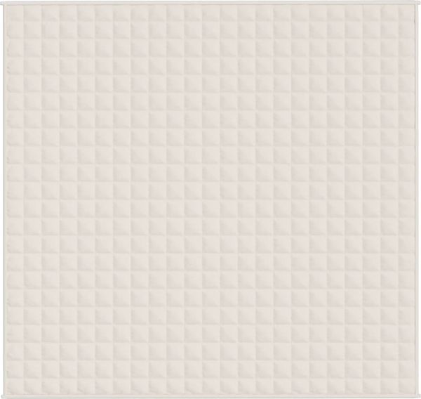 vidaXL Gewichtsdecke Stoff, 1 x Gewichtsdecke, Creme, 220x240 cm, Baumwolle, 15 kg Bild 3