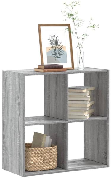 vidaXL Bücherregal Grau Sonoma 68,5 x 32 x 68,5 cm Holzwerkstoff 852830