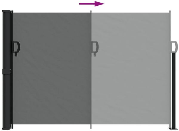 vidaXL Ausziehbare Seitenmarkise Anthrazit 140x600 cm 4004518 Bild 5