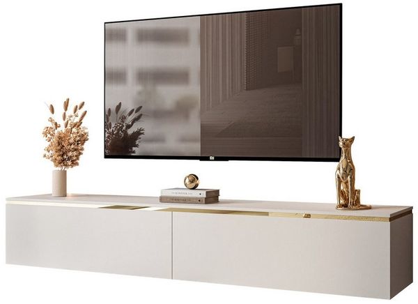 Lookway Lowboard AURORA Kaschmir Hängende TV-Schrank oder auf Beinen 180 cm