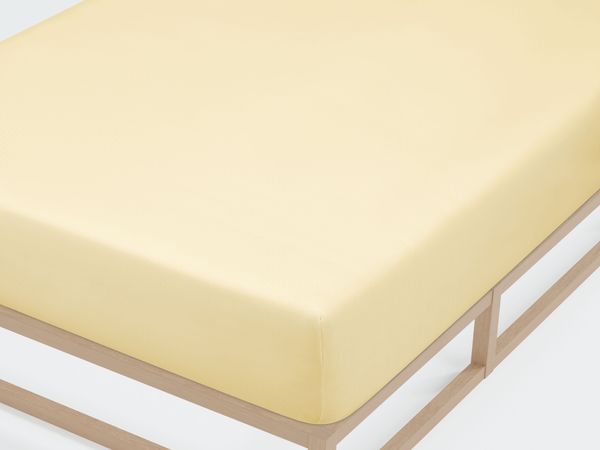 biberna Jersey-Elastic-Spannbetttuch , gelb, 1 x 140 x 200 cm - 160x220 cm
