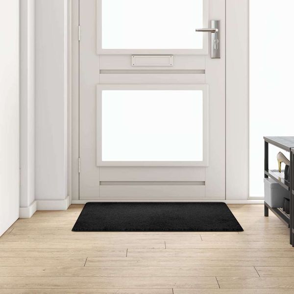 vidaXL Teppichläufer Schwarz 100 x 100 cm 100% Polypropylen Tuft 42011410