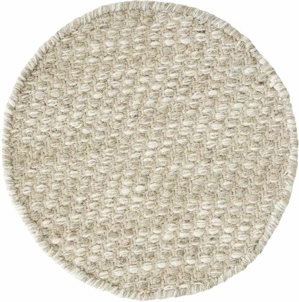 Teppich Asuri aus Wolle und Baumwolle, modern rund, Sand, Ø 150 cm, pflegeleicht für Dein Zuhause