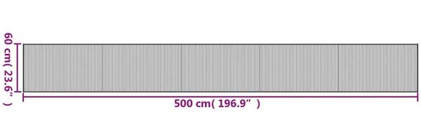 vidaXL Teppich Rechteckig Dunkelbraun 60x500 cm Bambus 376857 Bild 8