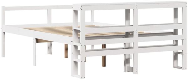 vidaXL Seniorenbett mit Kopfteil ohne Matratze Weiß 140x200 cm 3305866 Bild 6