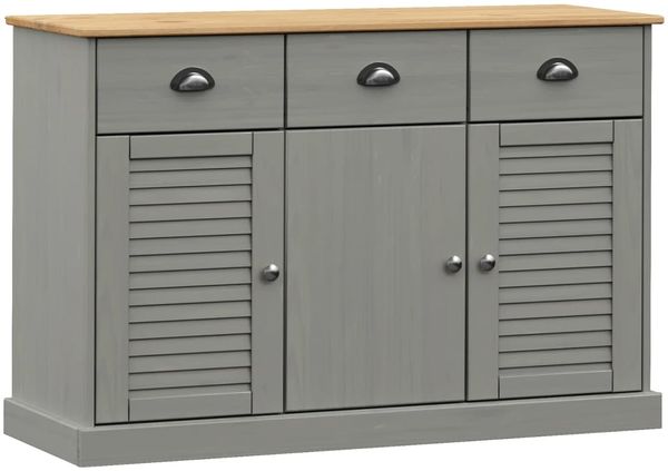 Sideboard, Kommode mit Schubladen 113x40x75 cm Massivholz Kiefer j2201p