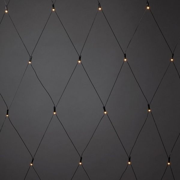 KONSTSMIDE LED-Lichternetz, 120-flammig, Micro LED Lichternetz, gefrostet, 120 bernsteinfarbene Dioden