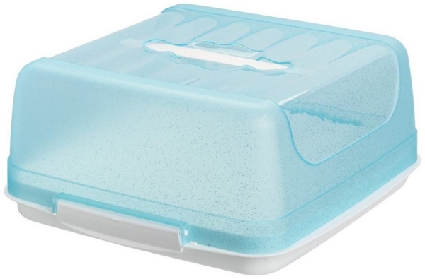 Engelland Kuchentransportbox Kuchenbox mit transparentem Deckel, Kunststoff, (Vorteils-Set, 1-tlg, sicheres Transportieren), mit Tragegriff und Klickverschluss, BPA-frei, rechteckig, Kunststoff