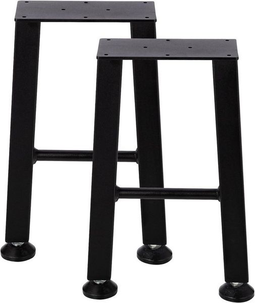 GarveeMore Tischbein 2x aus Metall,Ersatz-Tischbeine,Möbelbeine für Couchtisch, robuste stabiles Vierkantrohr-Schreibtischbeine