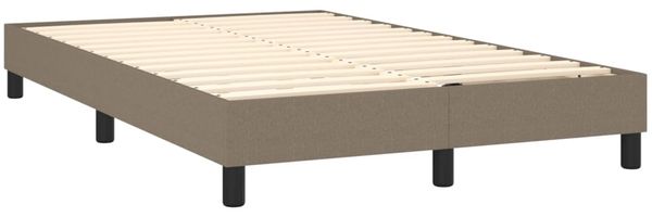 vidaXL Boxspringbett mit Matratze Taupe 120x200 cm Stoff, Härtegrad: H2 [3140365] Bild 4