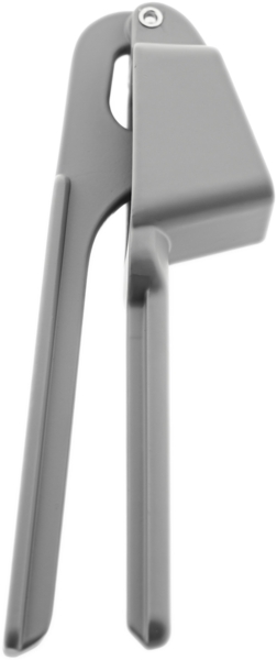 Knoblauchpresse aus Metall 16 cm, robust & ergonomisch - Grau