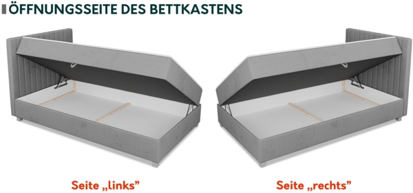 Boxspringbett Verolew (Farbe: Manila 02, Größe: 120 x 200) Bild 3