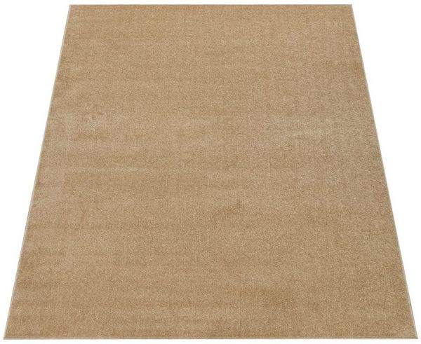 KADIMA DESIGN Teppich waschmaschinenwaschbar Unifarben Küche, Flur Waschbarer Teppich, Rechteckig, Höhe: 12 mm, Florhöhe: 8 mm, 100% Polypropylen, Rechteckig, 60x100cm, Gold