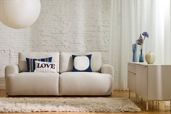 TOM TAILOR HOME Big-Sofa SO SOFT SOFA – klare organische Form mit ausgewogenem Sitzkomfort, 225/287x110 cm, im schönen Boucléstoff SLO