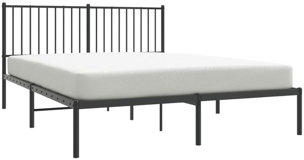 vidaXL Bettgestell mit Kopfteil Metall Schwarz 160x200 cm 350867 Bild 4