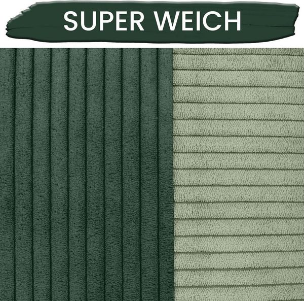 Amilian Kissenbezüge - 2er Set Kissenbezug - Zierkissenbezüge - Bezug für Dekokissen, (2 Stück), 40x40 cm Cord-Optik - Kissenhüllen, Bezüge, Sofabezüge