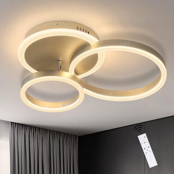 ZMH Led Deckenleuchte dimmbar Deckenlampe - Ring Design Wohnzimmerlampe mit Fernbedienung Schlafzimmerlampe Modern 46W Deckenbeleuchtung für Wohnzimmer Schlafzimmer Küche Esszimmer Büro
