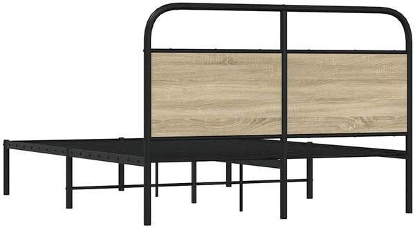 vidaXL Bettgestell ohne Matratze 140x190 cm Sonoma-Eiche Holzwerkstoff 4100258 Bild 7