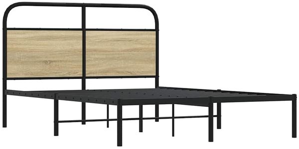vidaXL Bettgestell ohne Matratze 140x190 cm Sonoma-Eiche Holzwerkstoff 4100258 Bild 5