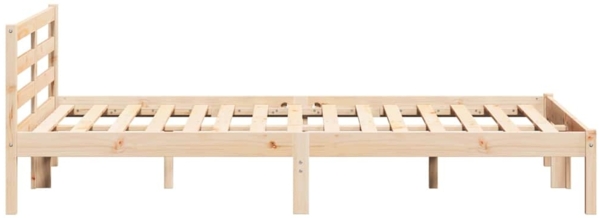 vidaXL Bettrahmen Braun 208.6 x 157.6 x 69.4 cm Massives Kiefernholz 869782 Bild 5