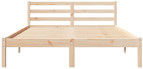 vidaXL Bettrahmen Braun 208.6 x 157.6 x 69.4 cm Massives Kiefernholz 869782 Bild 4
