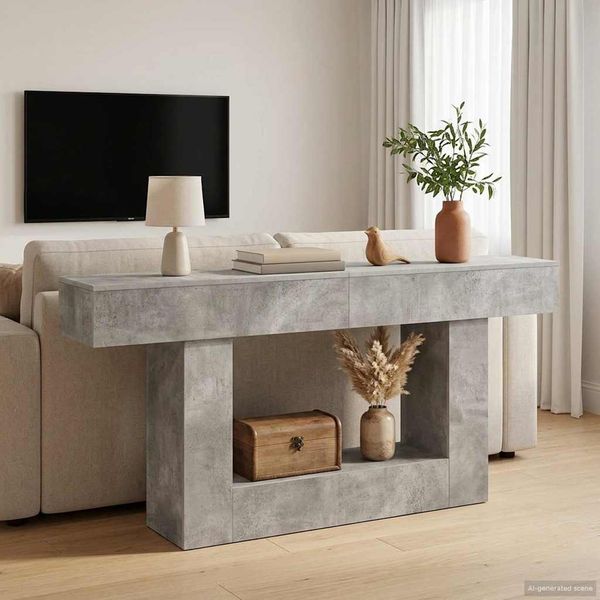 vidaXL Betongrau 160 x 30 x 74 cm 899956