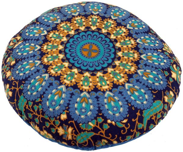 Guru-Shop Meditationskissen Flaches Mandala Meditationskissen, Yoga Kissen,..