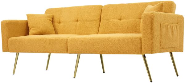 2-Sitzer Schlafsofa B 175 x T 64 x H 72 cm aus Lammwollstoff mit Schlaffunktion Bild 8