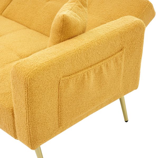 2-Sitzer Schlafsofa B 175 x T 64 x H 72 cm aus Lammwollstoff mit Schlaffunktion Bild 10