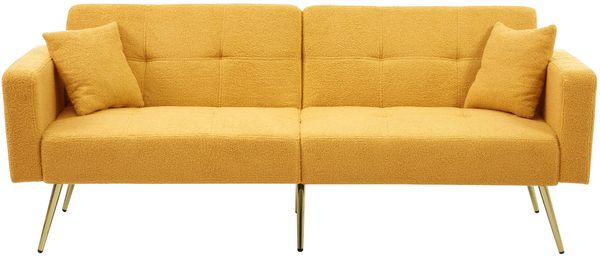 2-Sitzer Schlafsofa B 175 x T 64 x H 72 cm aus Lammwollstoff mit Schlaffunktion Bild 9