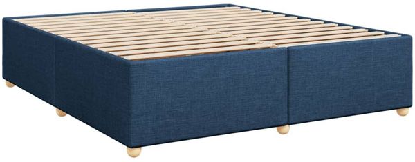 vidaXL Boxspringbett mit Matratze Blau 180x200 cm Stoff 3293679 Bild 10