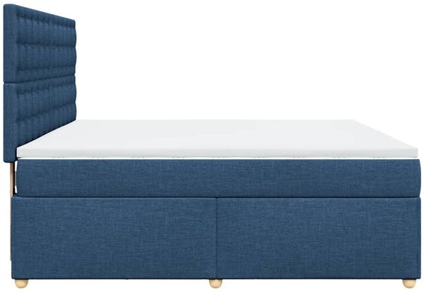 vidaXL Boxspringbett mit Matratze Blau 180x200 cm Stoff 3293679 Bild 7