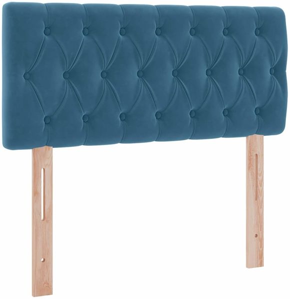 vidaXL Bett mit Stauraum und LED mit LED Dunkelblau 100 x 200 cm Samt 3371437 Bild 10