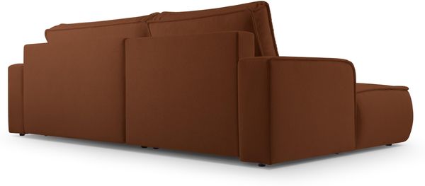 AX LIVING Ablia Sofa L Form mit Schlaffunktion Ziegelrot 267 cm L Bild 6