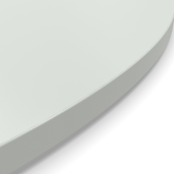 Dekor Spanplatte 19mm Tischplatte rund melaminharzbeschichtet grau mit ABS Kante Umleimer - Größe 70 x 70 cm - Höhe 1,9 cm - Farbe Lichtgrau Bild 6