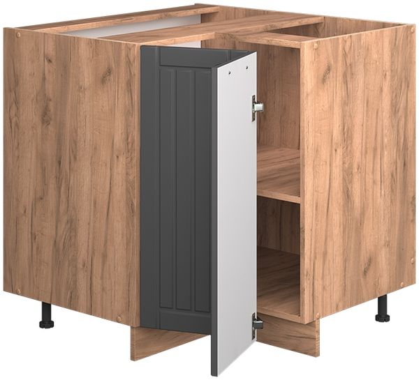 Eckunterschrank Fame-Line Dunkelgrau 80.5 cm ohne Arbeitsplatte Vicco Bild 4