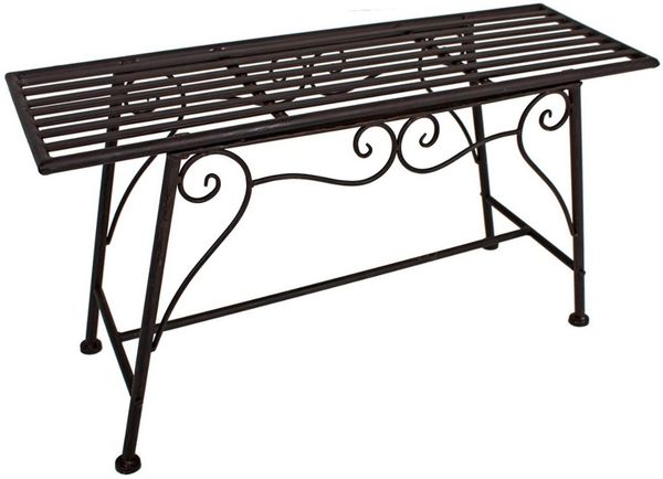 Gartenbank 2-Sitzer Dekobank Sitzbank Bank Parkbank Metall Rost-Optik